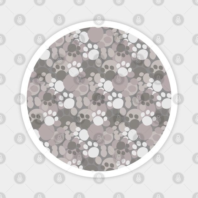 Camouflage pawprint pattern. Magnet by CraftCloud